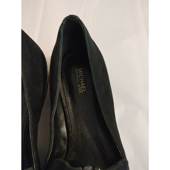 Michael Kors Flats Natasha Star Applique Black Suede Flats Sz. 9.5 - Picture 4 of 8